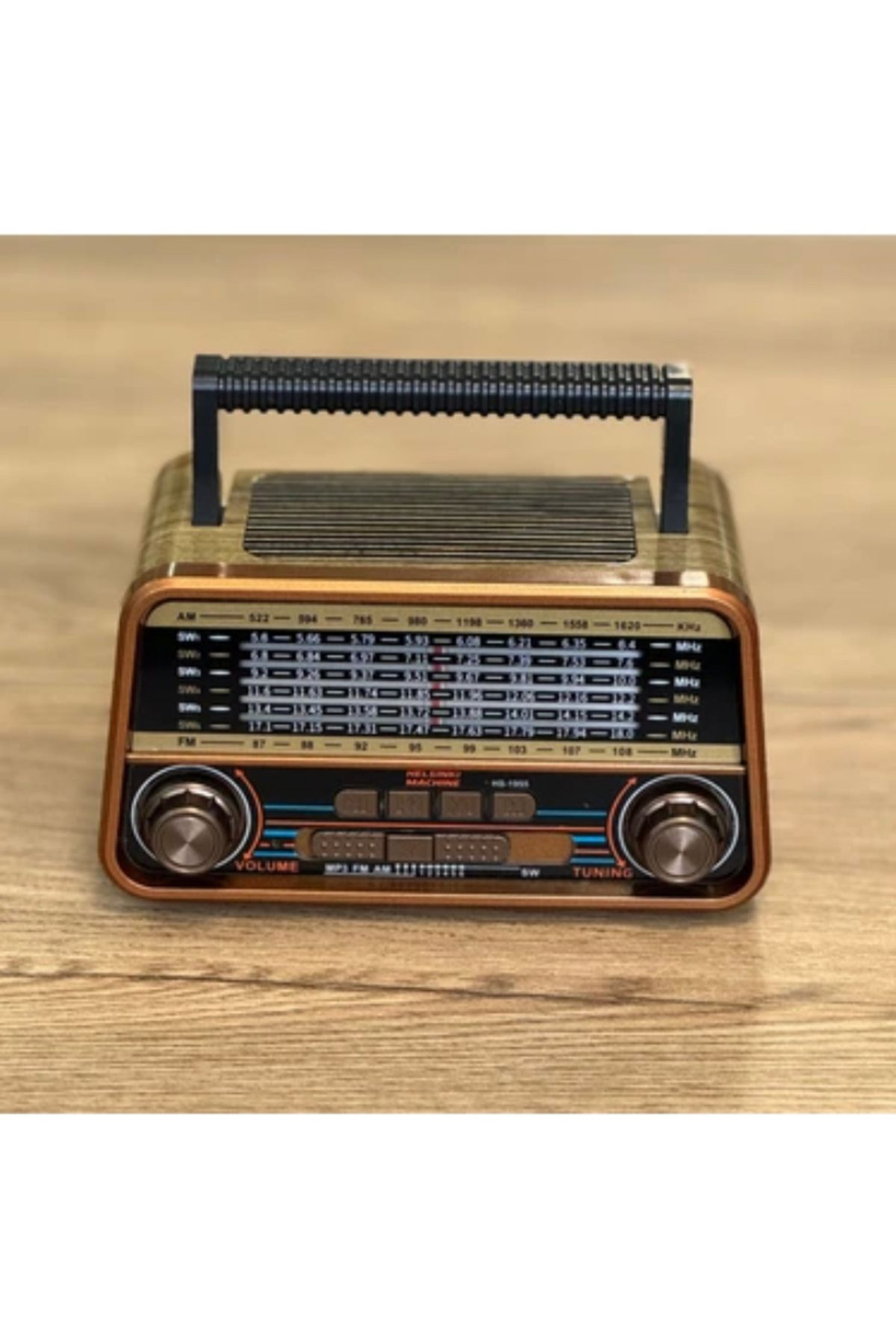 Machine HS-1955 (Bluetooth+Usb+Tf Çalar) Fm Nostaljik Radyo