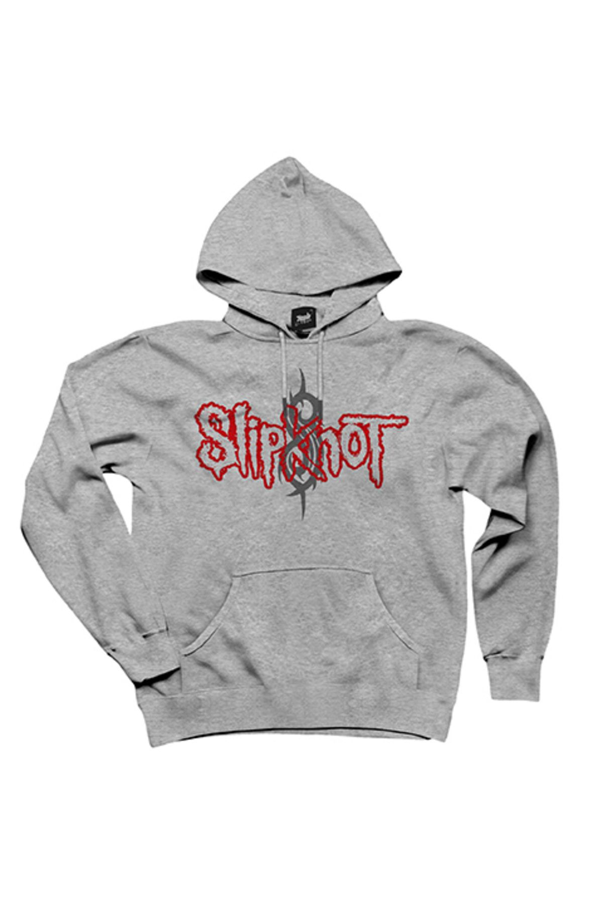 CrowsGate Slipknot Logo GriKapşonlu Sweatshir...