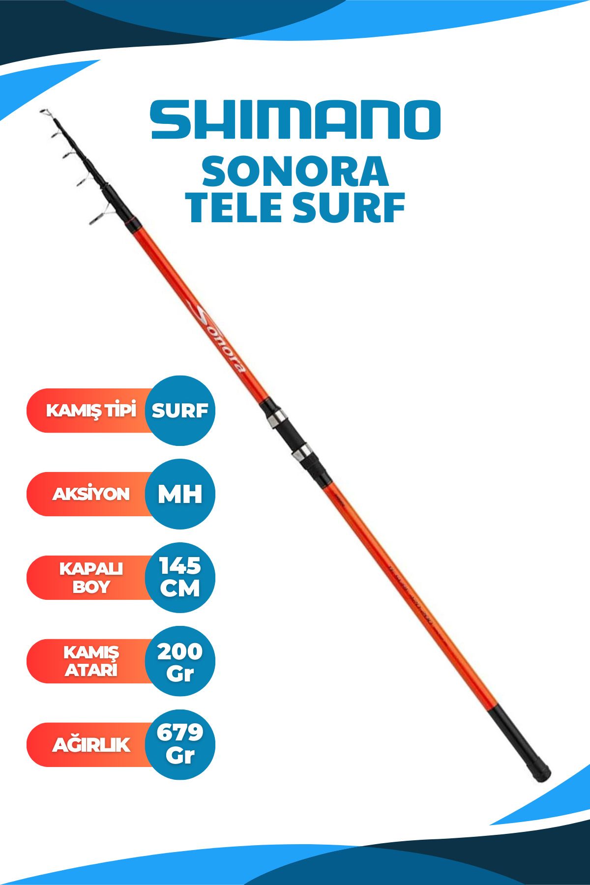 shimano Sonora Tele Surf 420Cm 200 Gr Surf Ol...