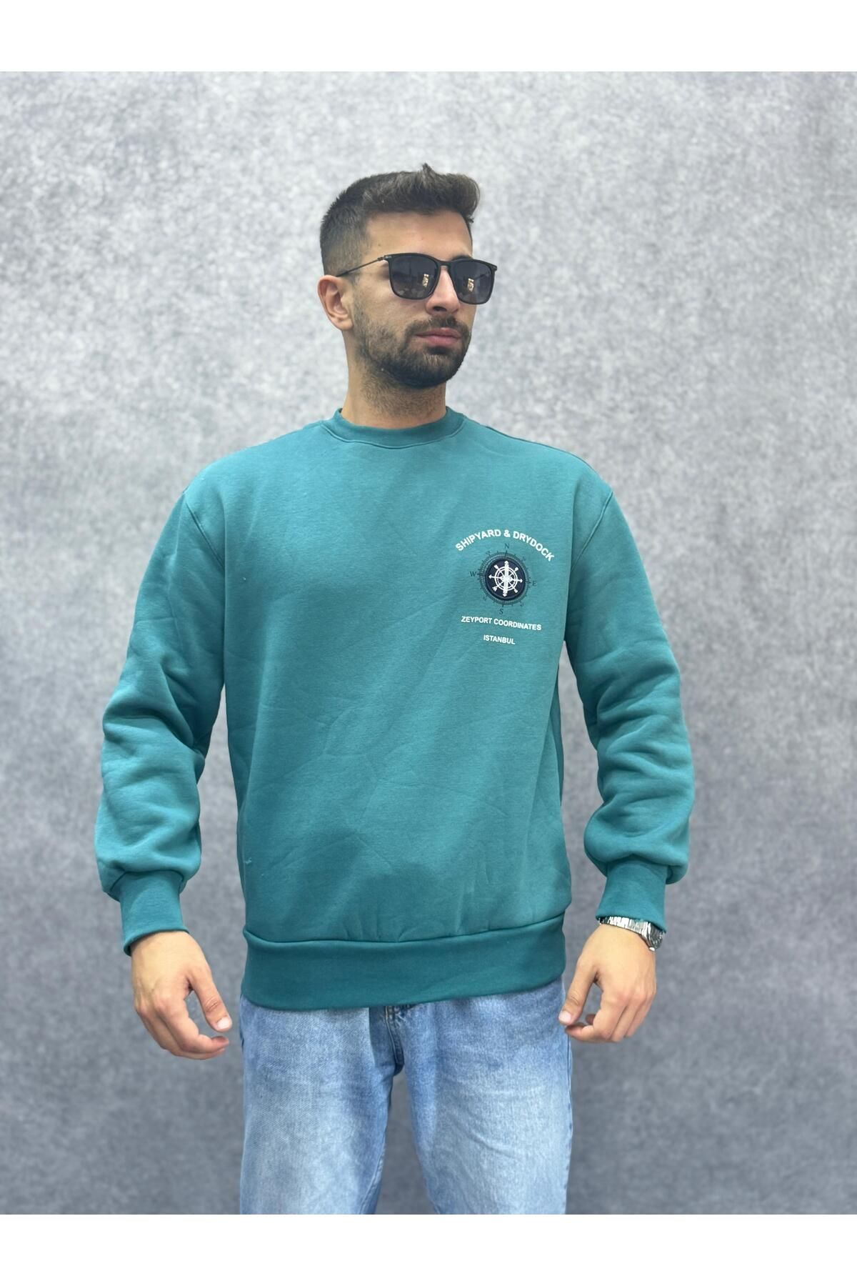 Jacob Jack Baskılı ErkekSweatshirt