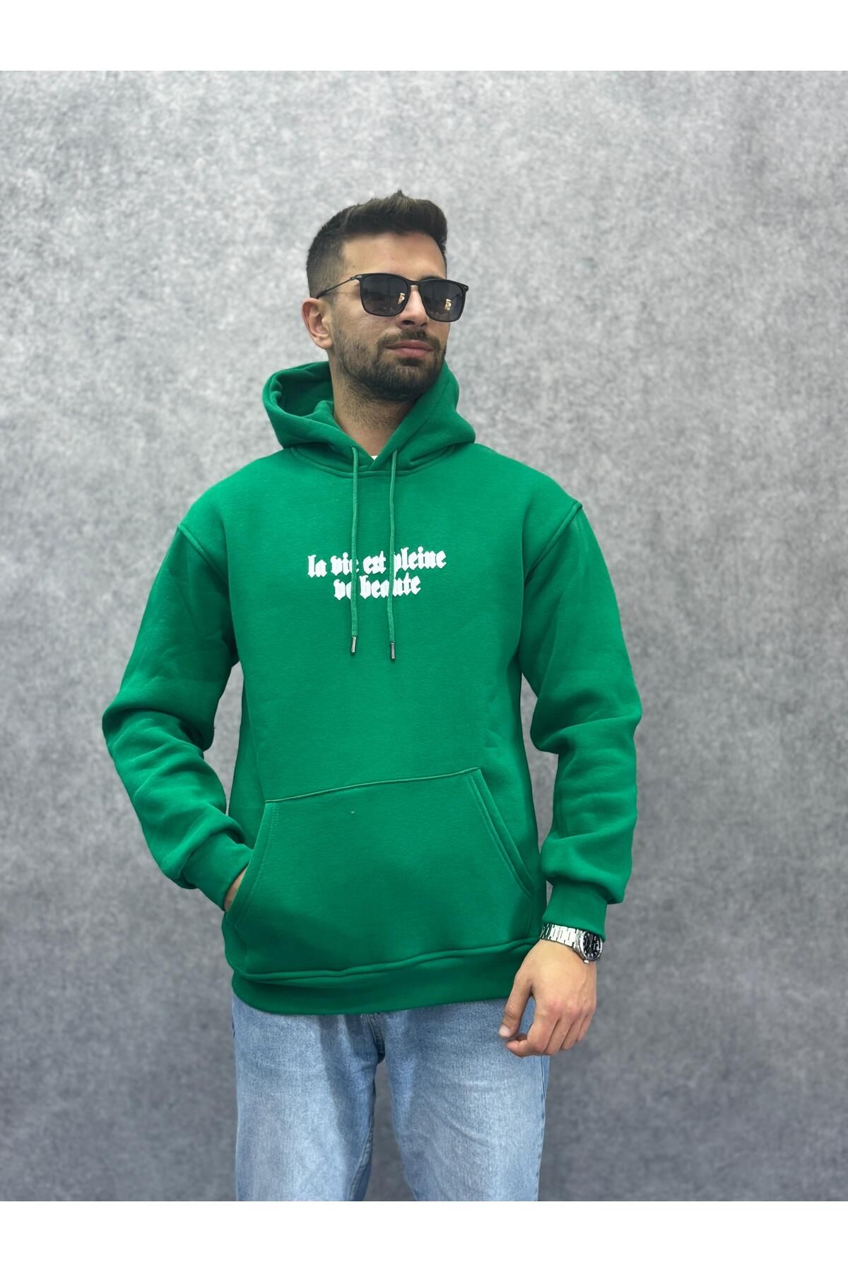 Jacob Jack Sırt BaskılıKapüşonlu Sweatshirt