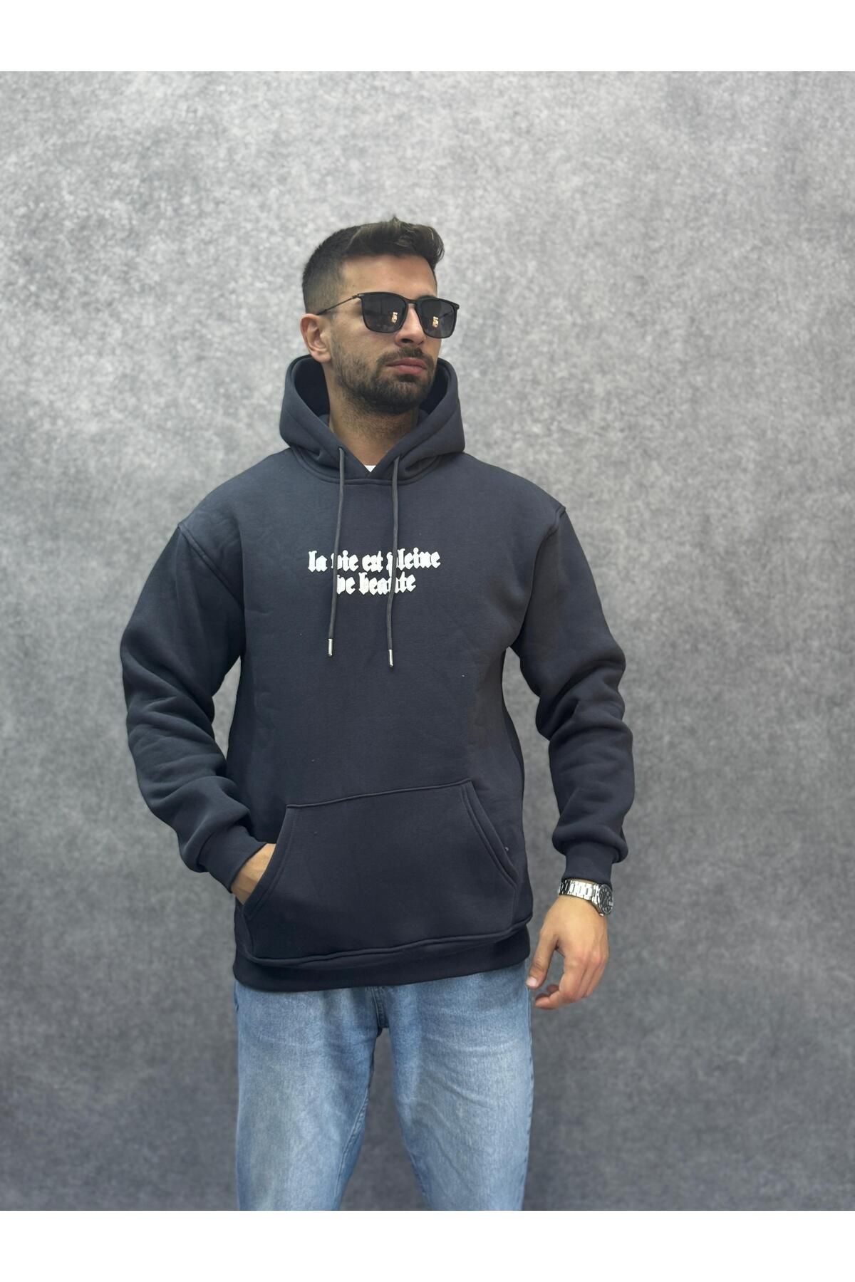 Jacob Jack Sırt BaskılıKapüşonlu Sweatshirt