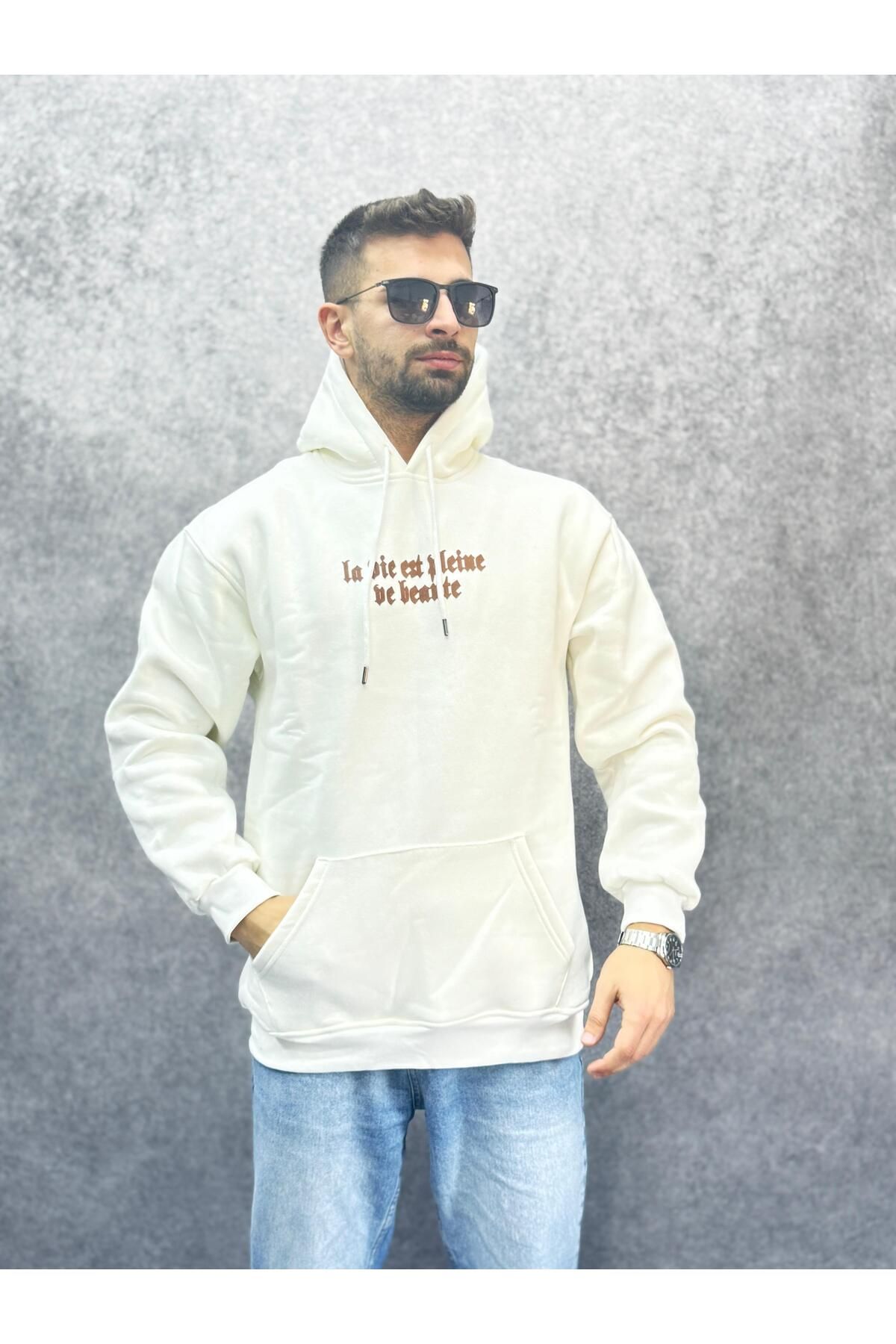 Jacob Jack Sırt BaskılıKapüşonlu Sweatshirt