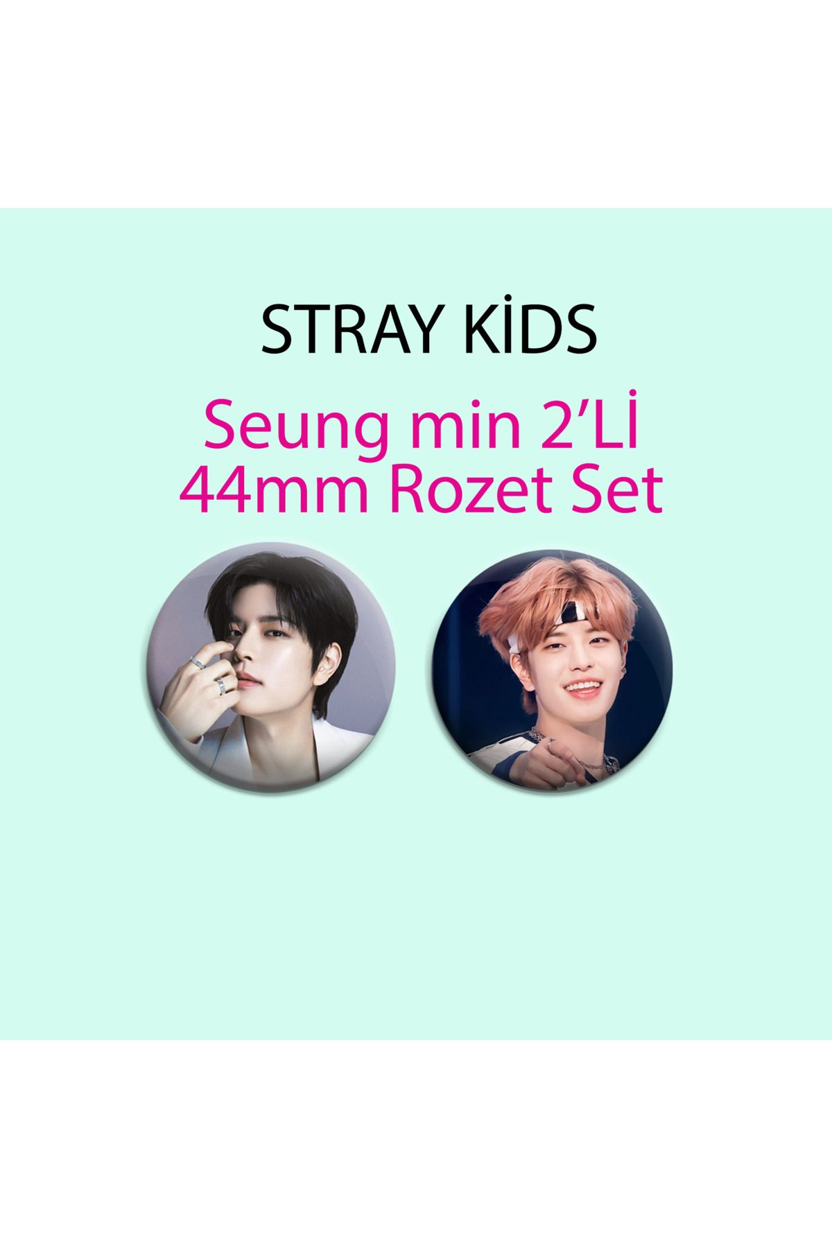 Nemika Stray Kids SKZSeungmin 2 adet 44mm But...