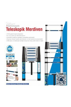 504322 Teleskopik Merdiven 13 Basamak 380 Cm Image 0