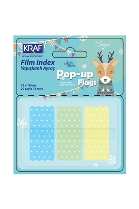 Pop-up Yapışkanlı Şeffaf Film Index Puantiyeli 3 Renk X 20 Yaprak 42x19mm Image 0