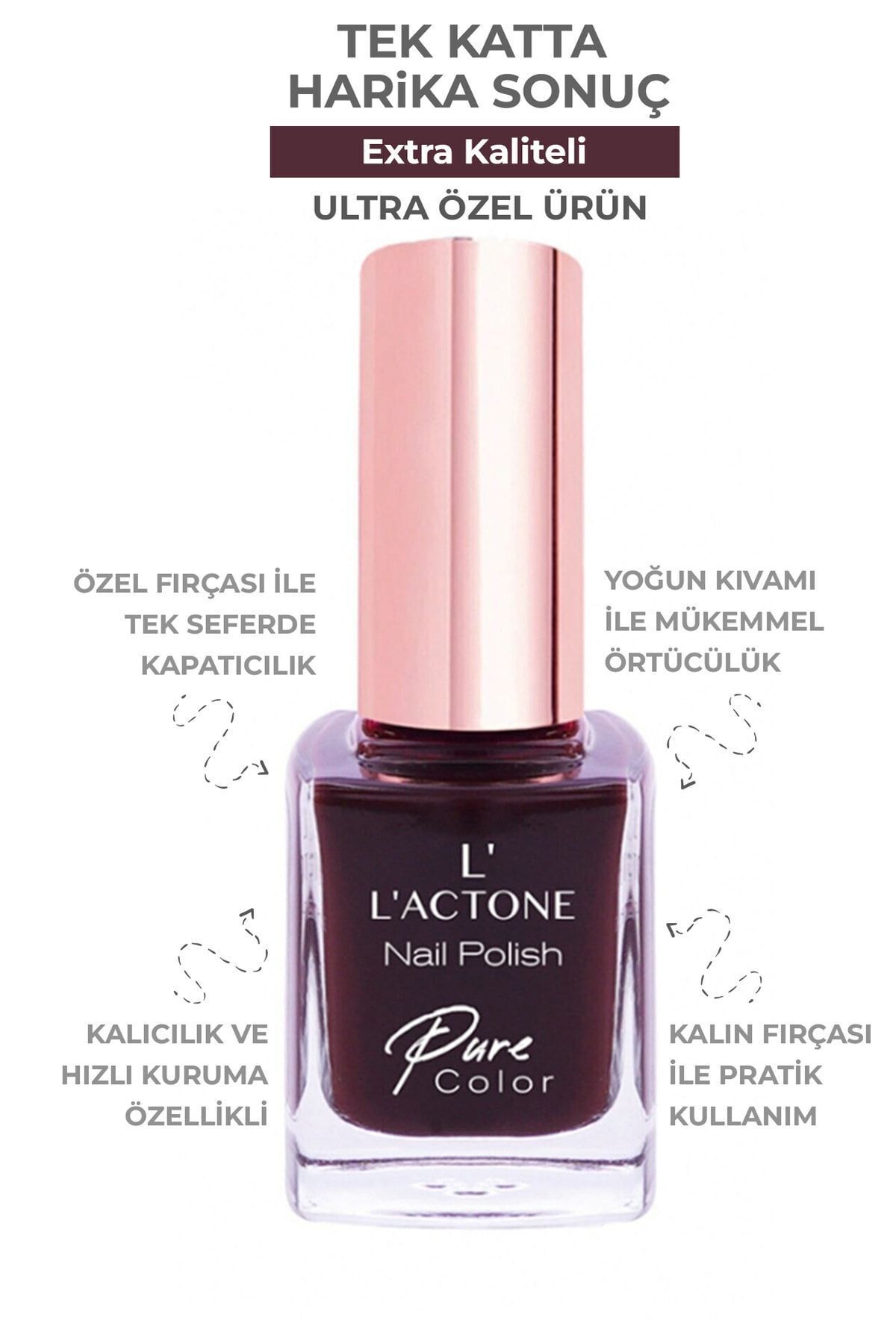 Kahverengi Oje Nail Polish Pure Color 316