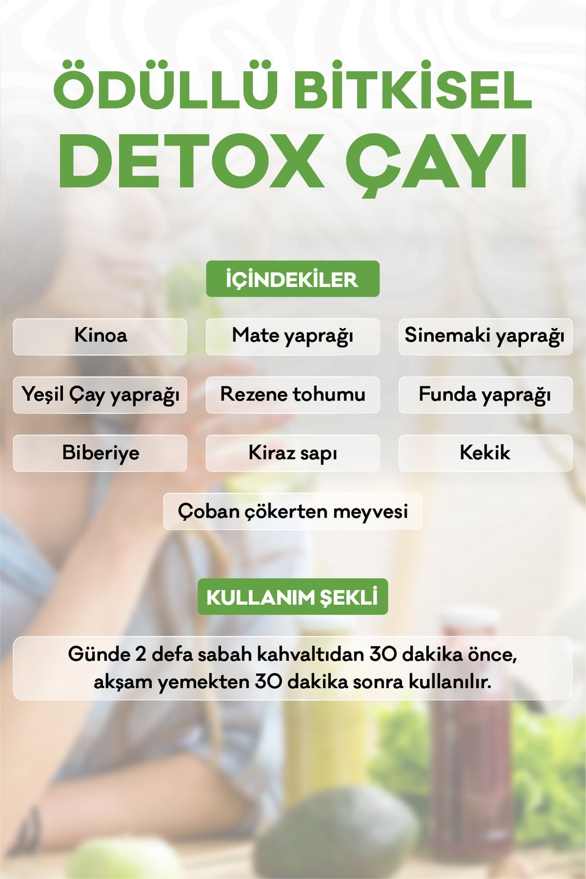 Doğal Ve Etkili Bitkisel Detoks Çayı - Hızlı Yağ Yakma , Sağlıklı Yaşam & Kinoa Çay 6 Kutu