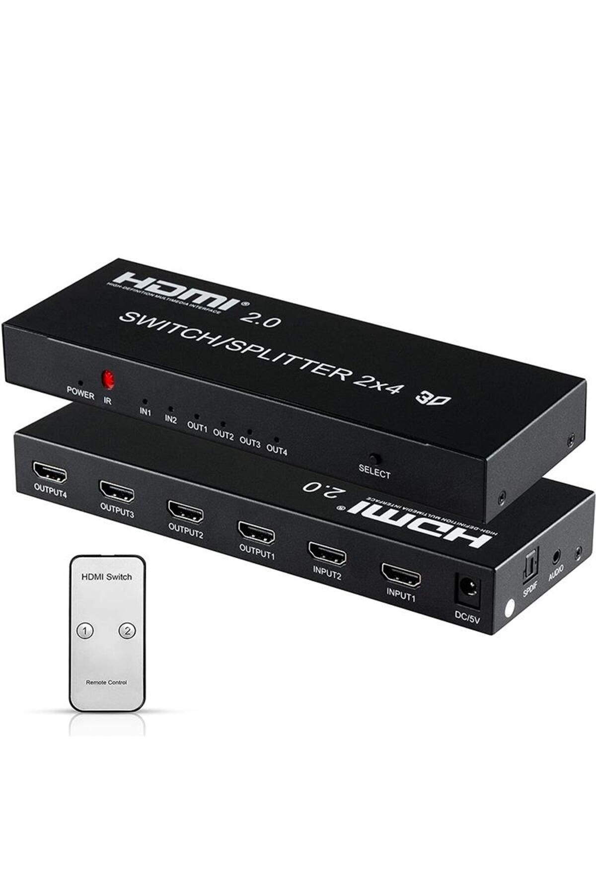 KEEPRO Hdmi 2.0 2x4 MatrixSwitch Splitter 2 G...