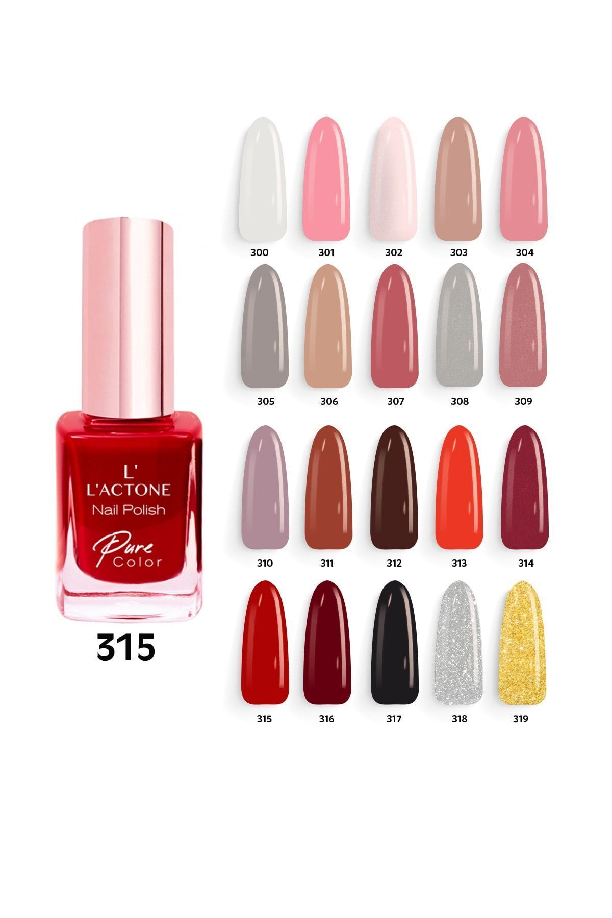 Kırmızı Oje Nail Polish Pure Color 315