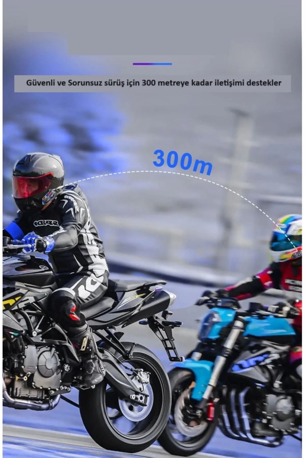 Y20 MAX Motosiklet Bluetooth 5.3 Kask İnterkom 2 Kişi 300 Metre Eşleşme Özellikli ve RGB Aydınlatma