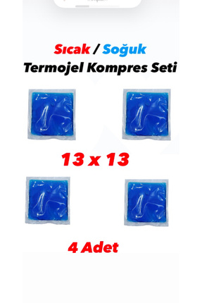 # 4 Lü 13x13 Cm Cold Pack Sıcak Soğuk Termo Jel Kompres Buz Jel Termojel Seti (TRM10) Image 0