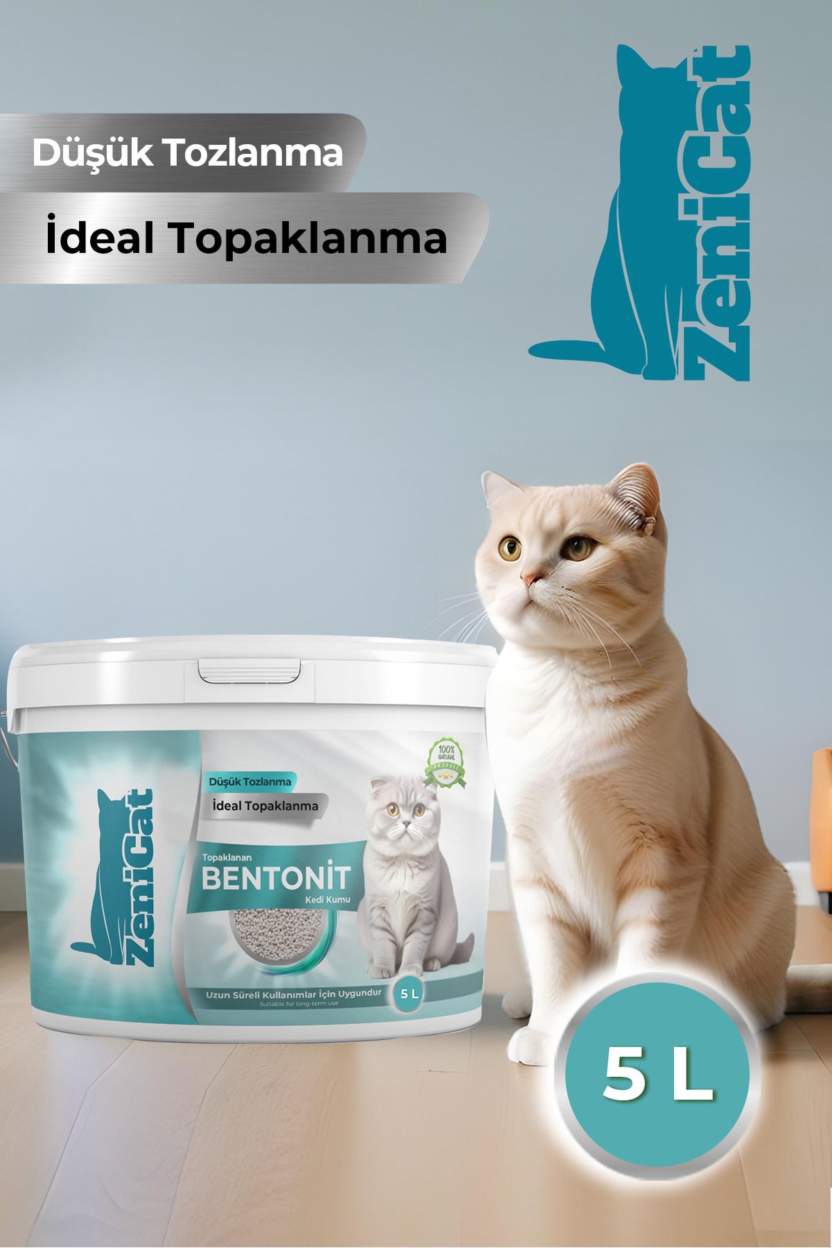 ZeniCat Kedi Kumu Ince TaneliKokusuz Doğal Be...