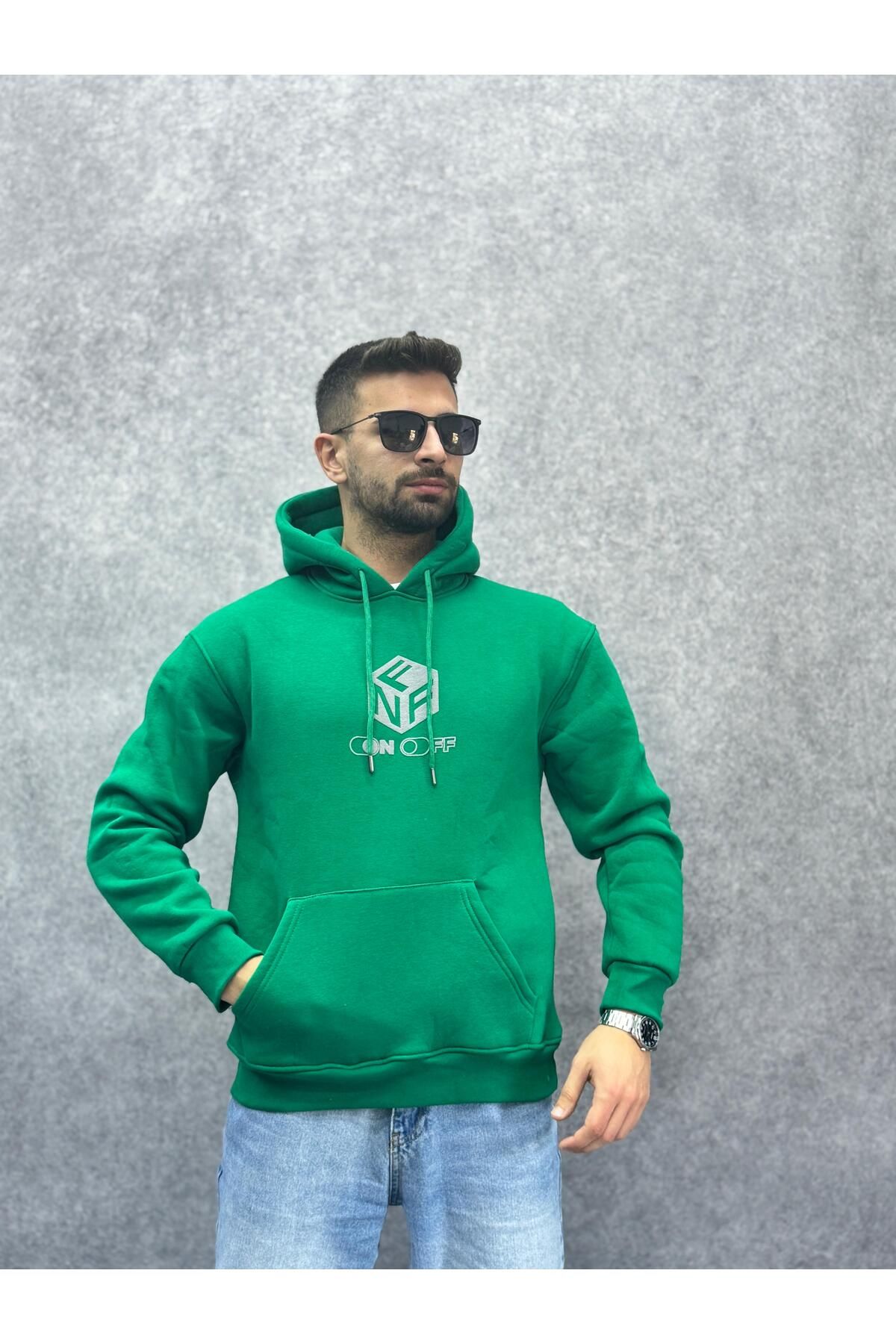 Jacob Jack Sırt BaskılıKapüşonlu Sweatshirt