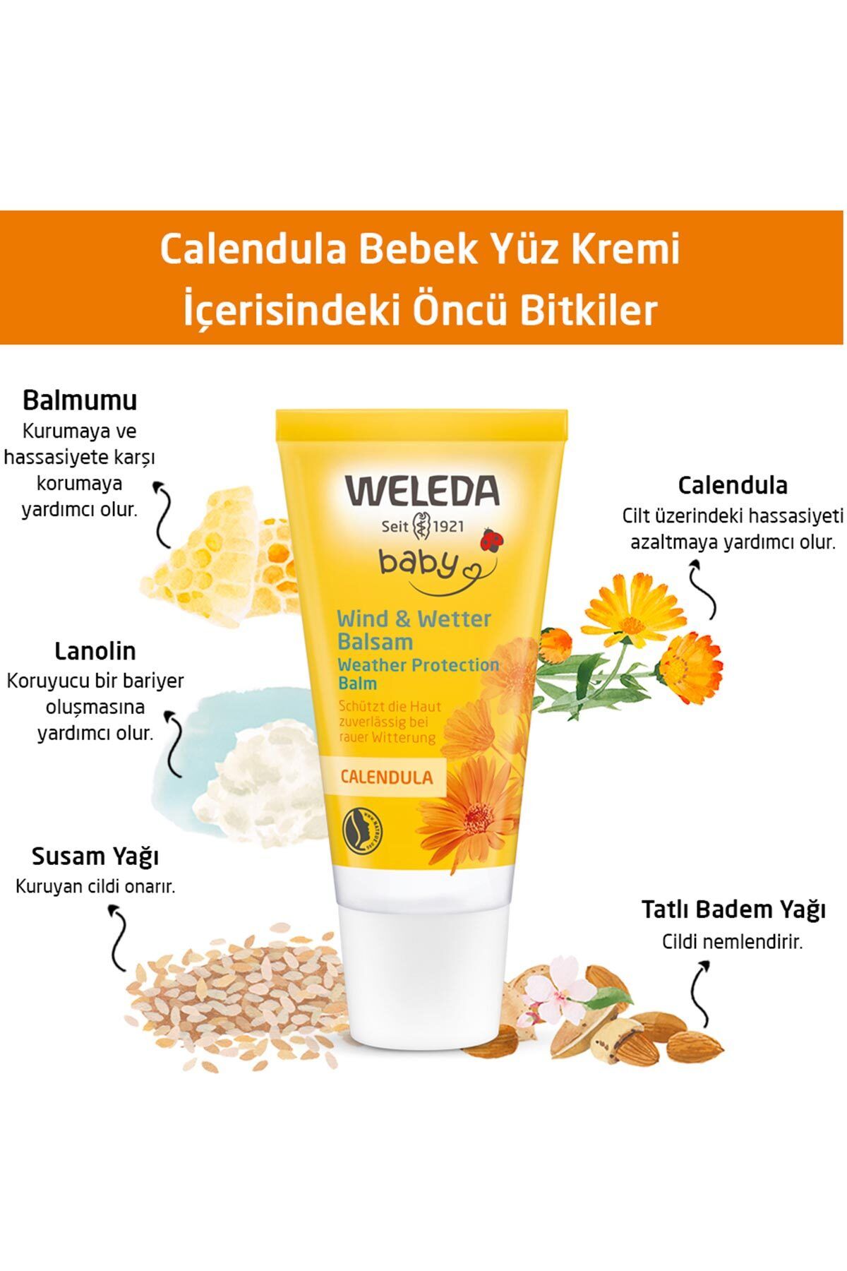 Calendula Organik Yüz Kremi 30 ml