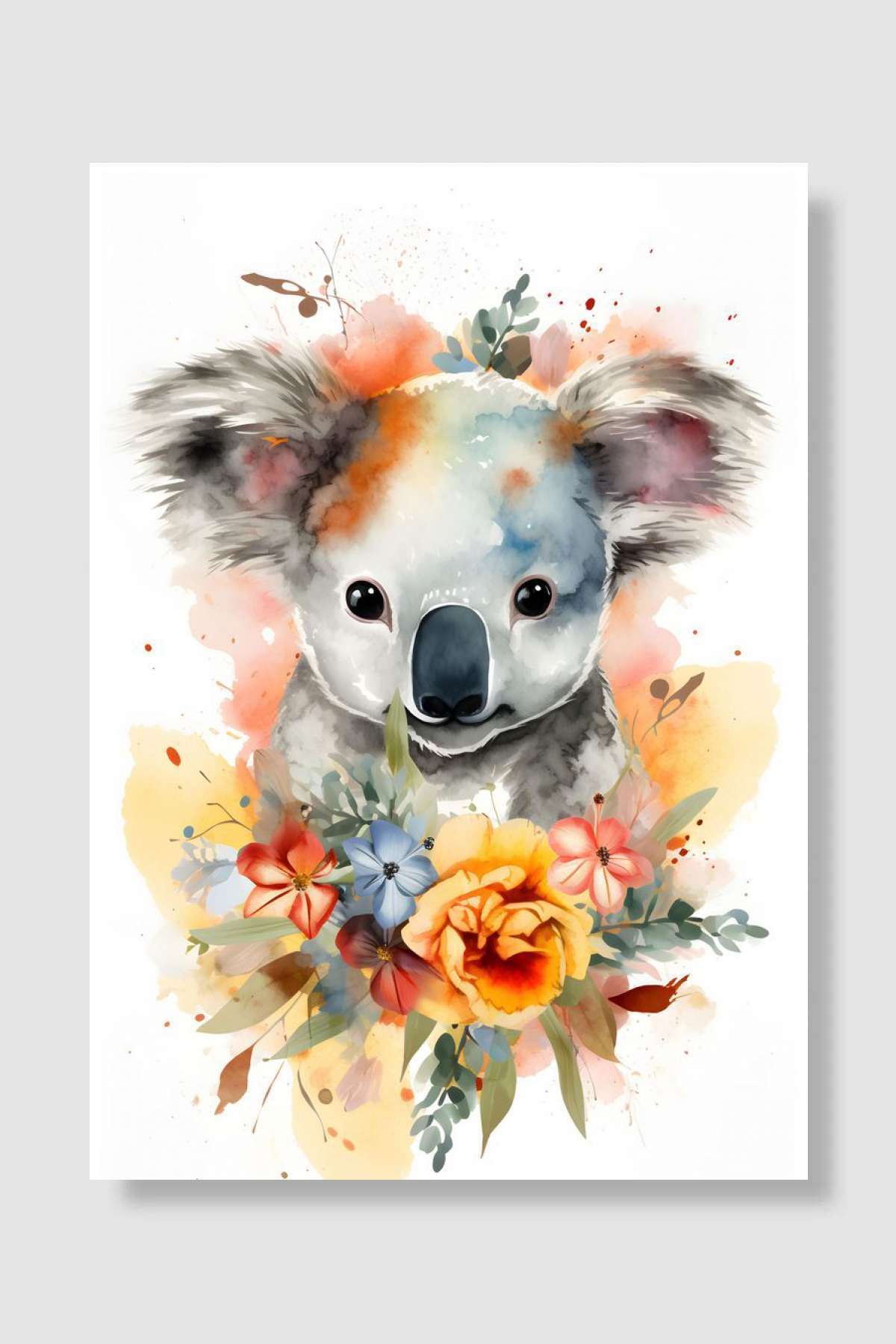 kubdekorÇiçekli Bebek KoalaÇocuk Odası Poster...