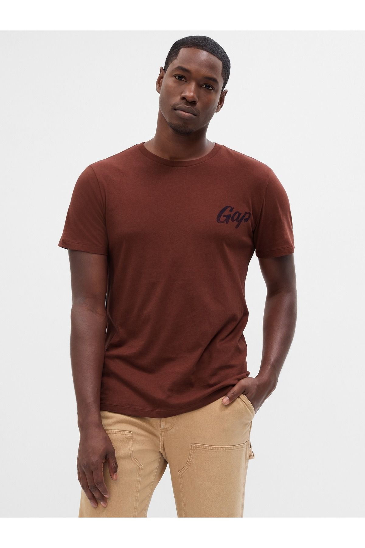 GAP Erkek BURNT RUSSET 185Gap Logo Grafikli T...