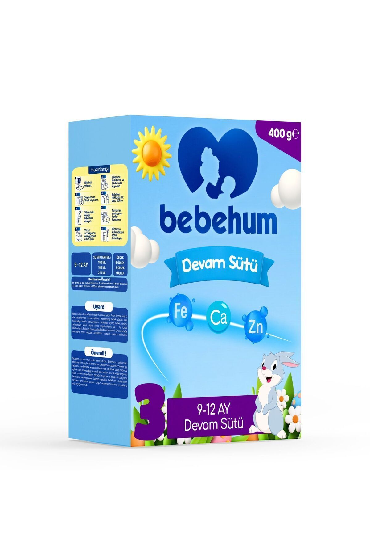 bebegenBebehum 3 Devam Sütü400 Gr 9-12 Ay