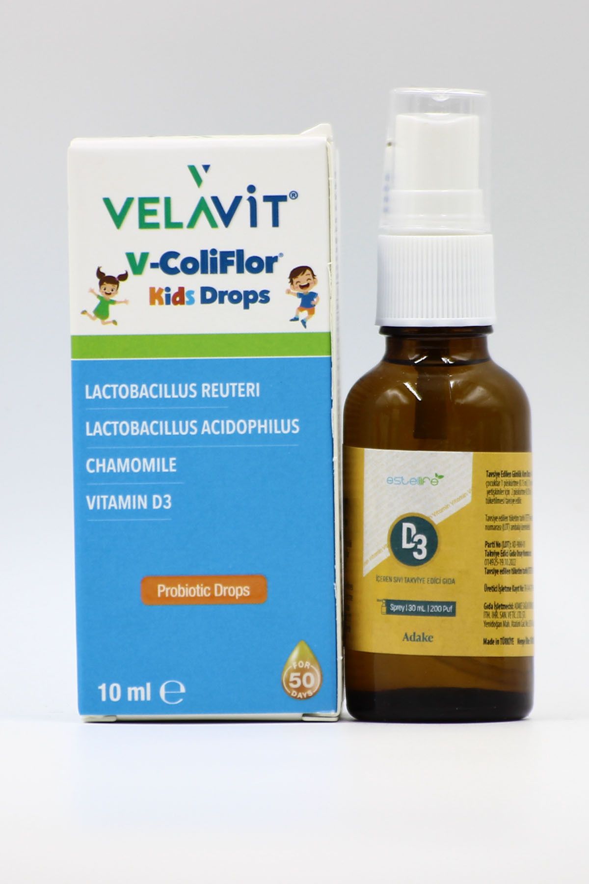 V-Coliflor Kids Probiyotik ve Estellife D3 30ml Sprey