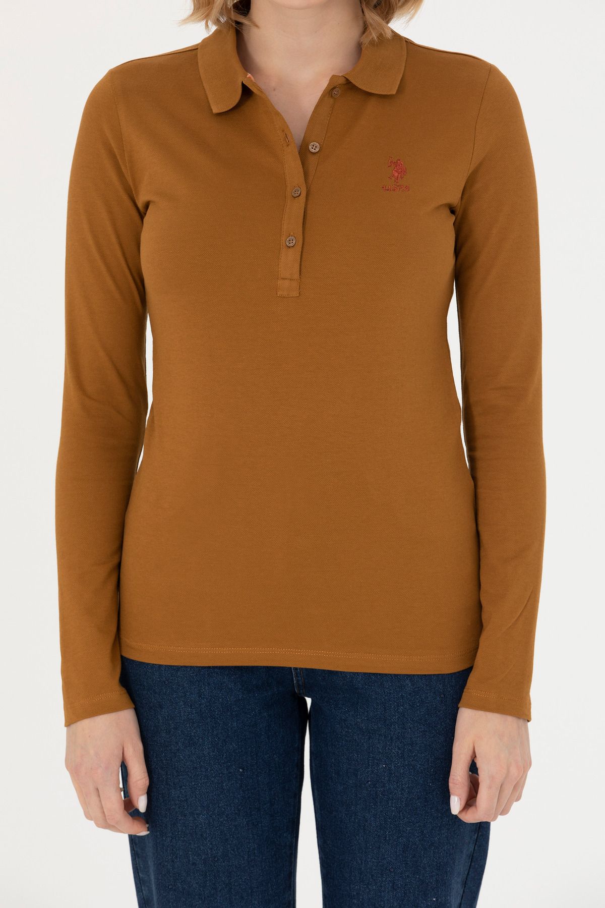 Kadın Coconut Basic Polo Yaka Sweatshirt 50271573-VR153