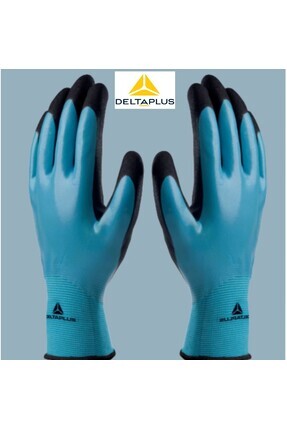 Yağ Tutmaz Su Geçirmez Çift Nitril Kaplama Yüksek Kavrama Mekanik İş  Eldiveni Image 0