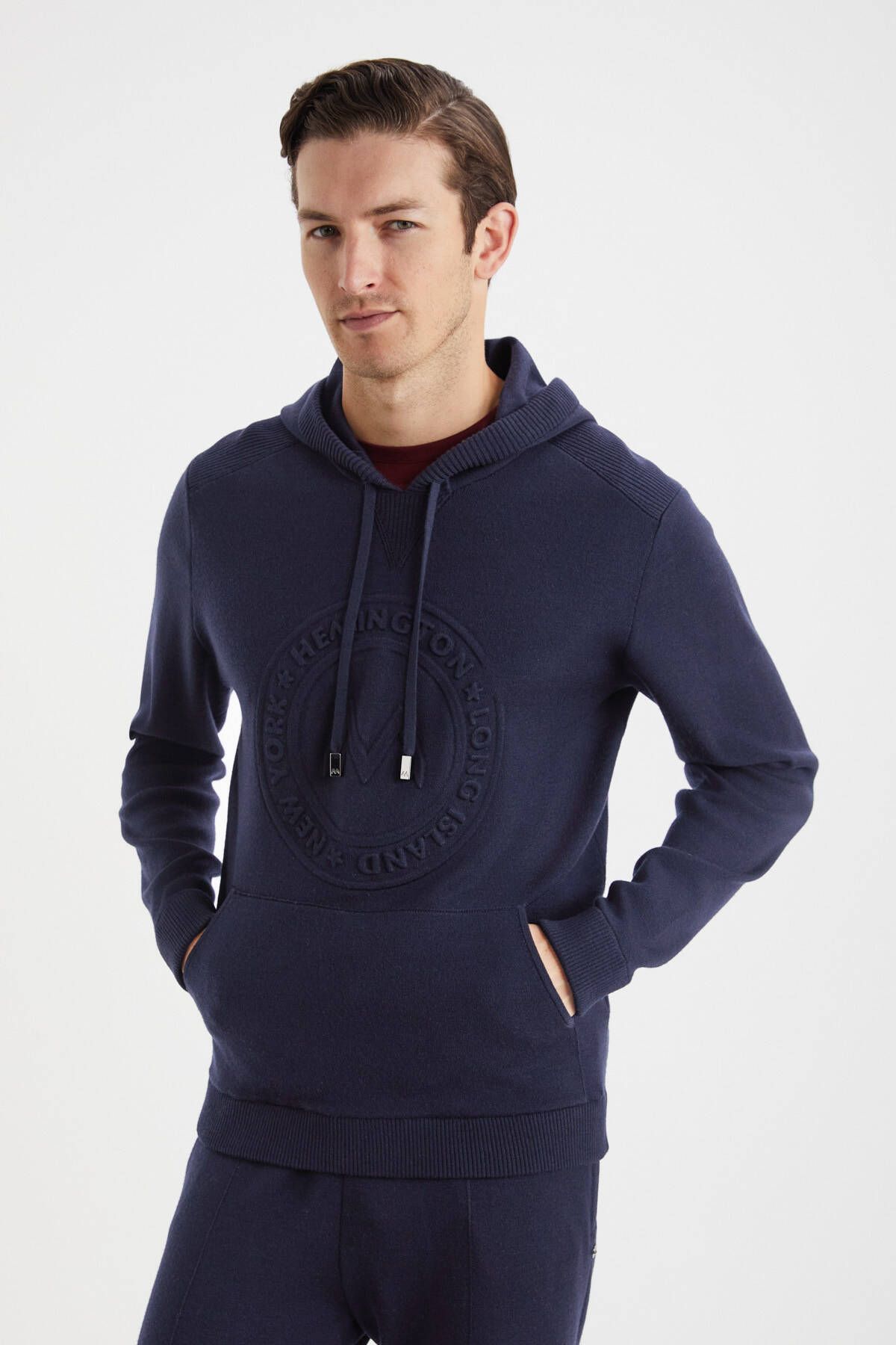 Hemington M Logolu KapüşonluLacivert Hoody