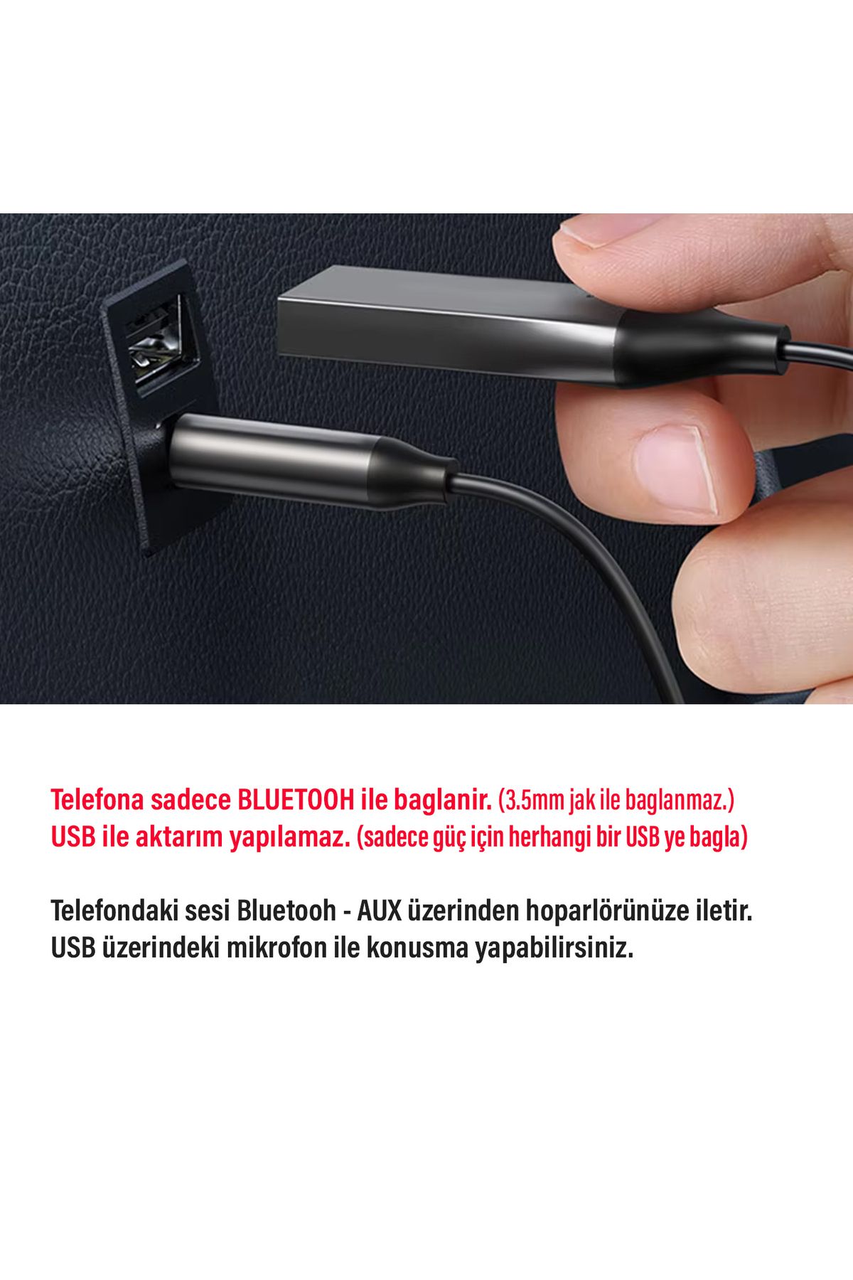 AUX - USB Bluetooth Yapma USB AUX Bluetooth Dönüştürcü Yapma Kiti Araç USB AUX Girişi Blutooth