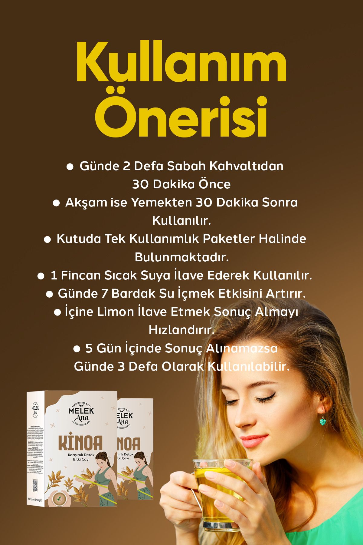 Kinoa Bitlisel Kilo Vermeye Yardımcı Form Çayı