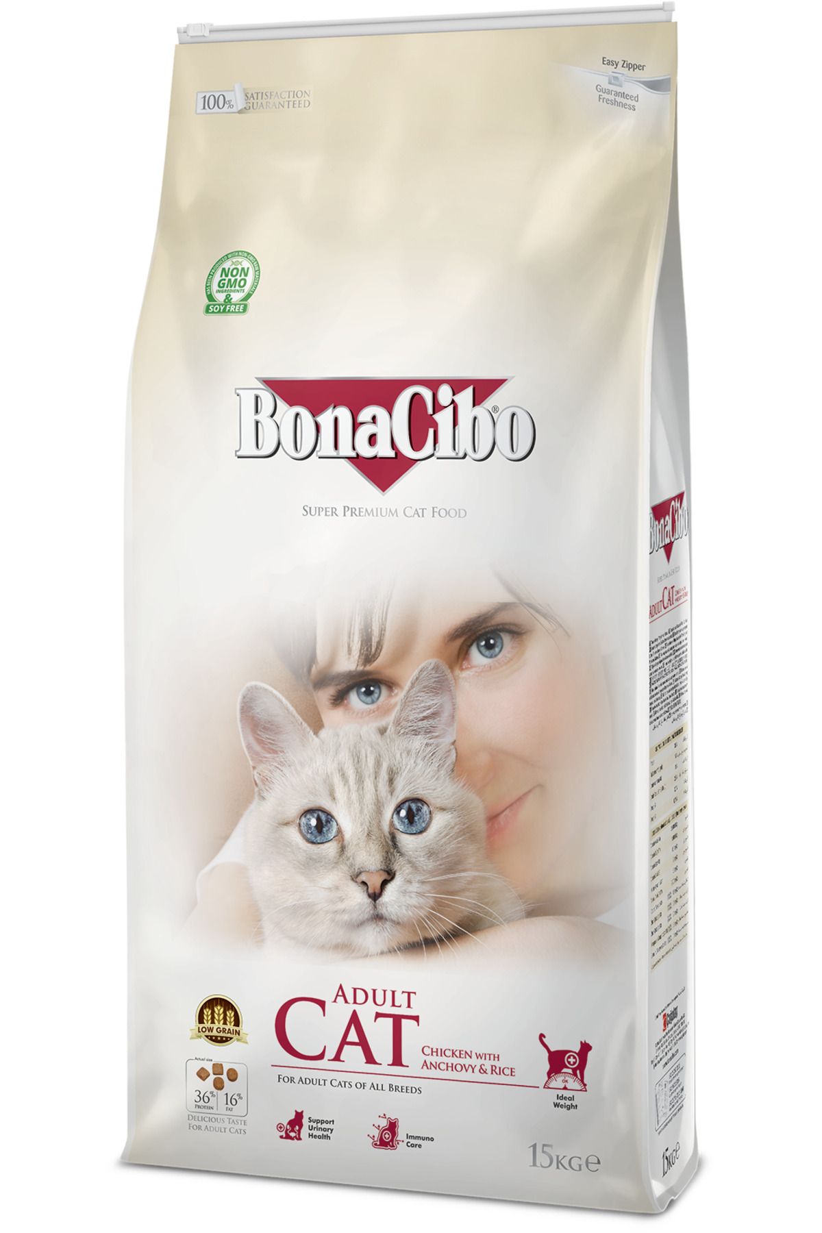 Adult Cat 15 Kg Tavuklu (Hamsi ve Pirinç eşliğinde) Yetişkin Kedi Maması