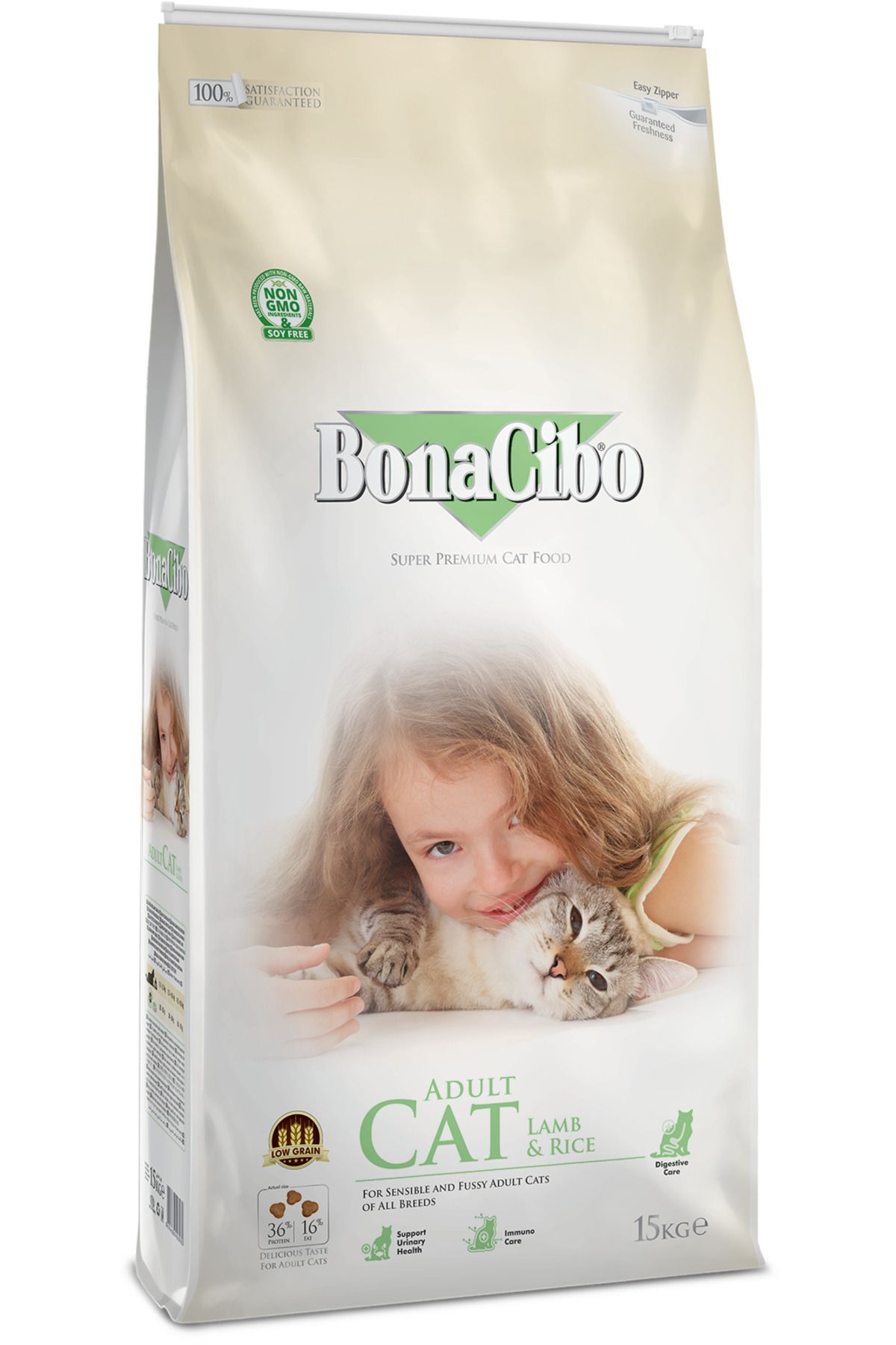 BonaCibo Adult Cat Lamb &Rice 15 Kg Kuzu Etli...