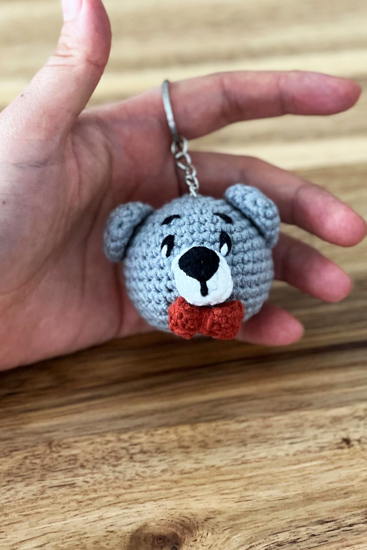 Unisex Anahtarlık Çanta Aksesuarı, El Yapımı, Amigurumi, Örgü, Organik Oyuncak Hediyelik Çanta Süsü