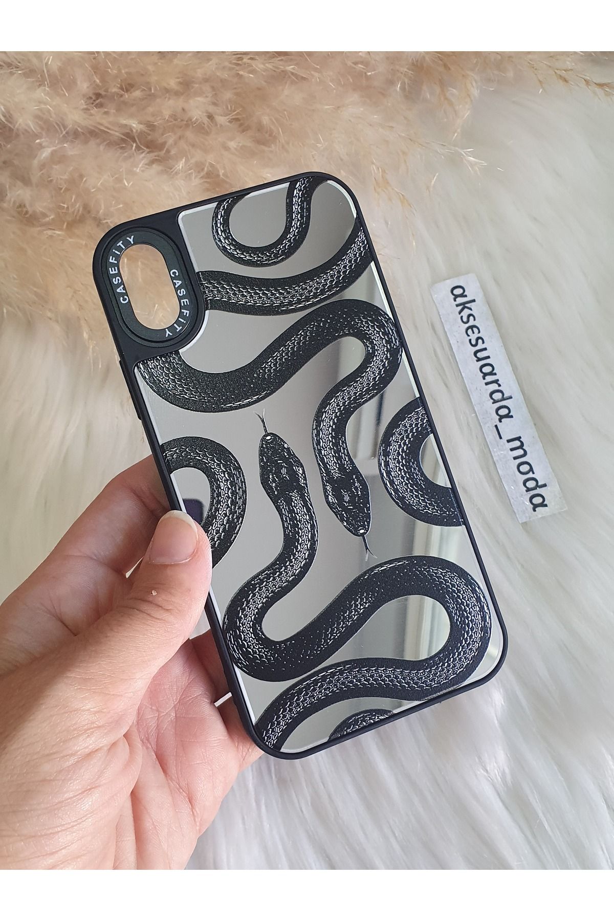 Aksesuarda ModaİPHONE XR UYUMLU AYNALI DESENL...