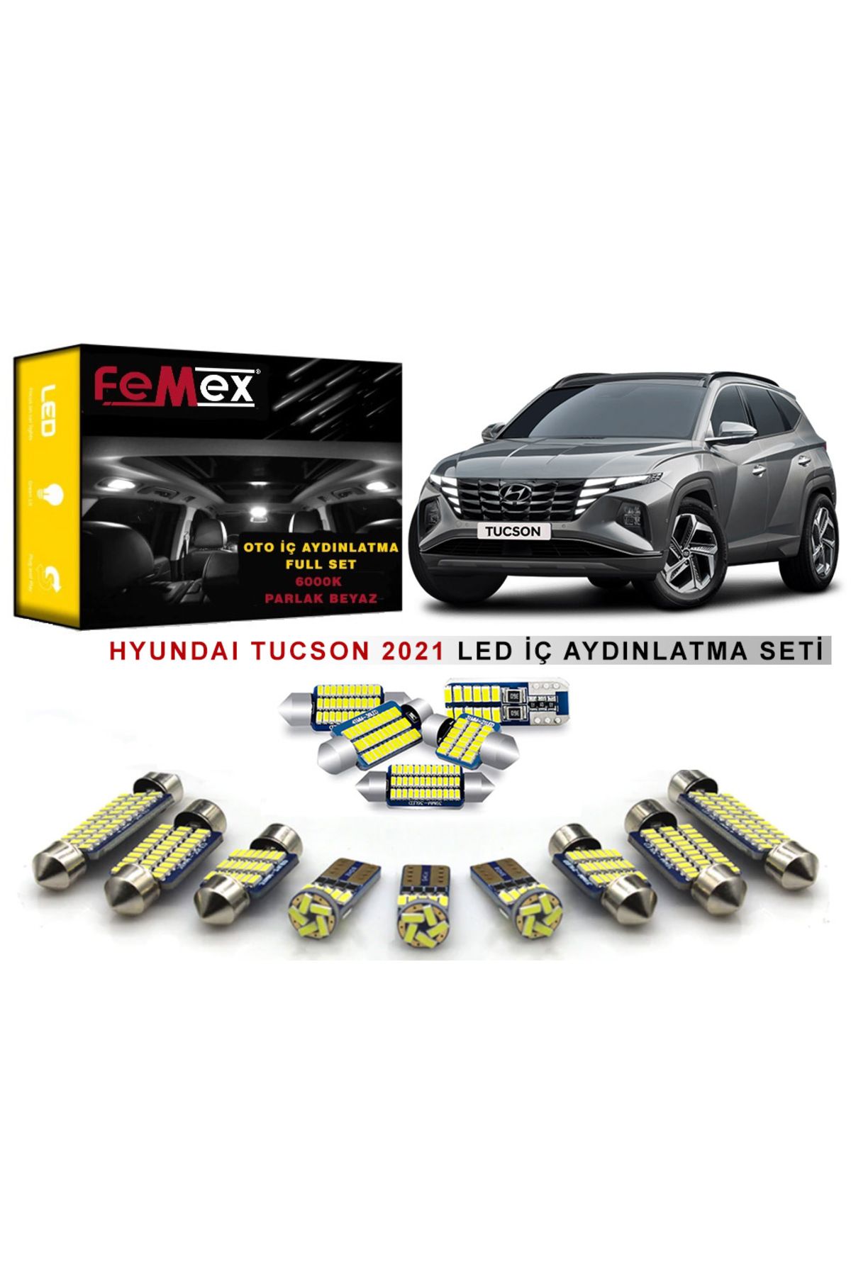 FEMEXHyundai Tucson 2021Sonrası Led Iç Aydınl...