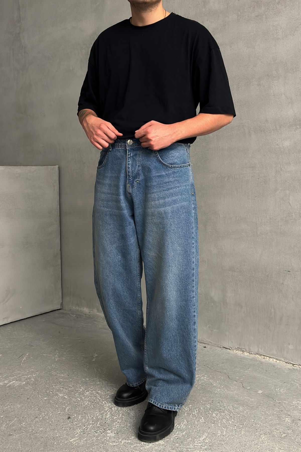 Erkek Ekstra Baggy Jean Pantolon