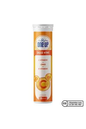 Üçlü Etki C Vitamini + Çinko + D Vitamini 15 Efervesan Tablet Image 0