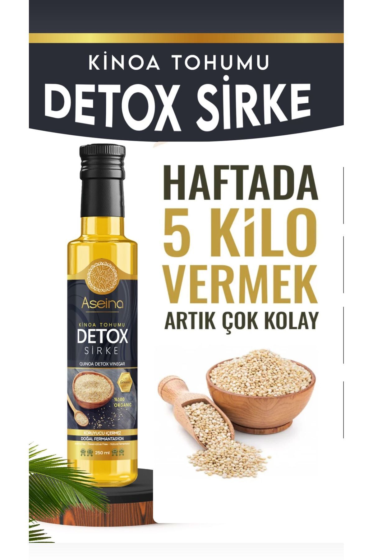 AseinaKinoa Detox Sirke ÖdemAtmaya Kilo Verme...