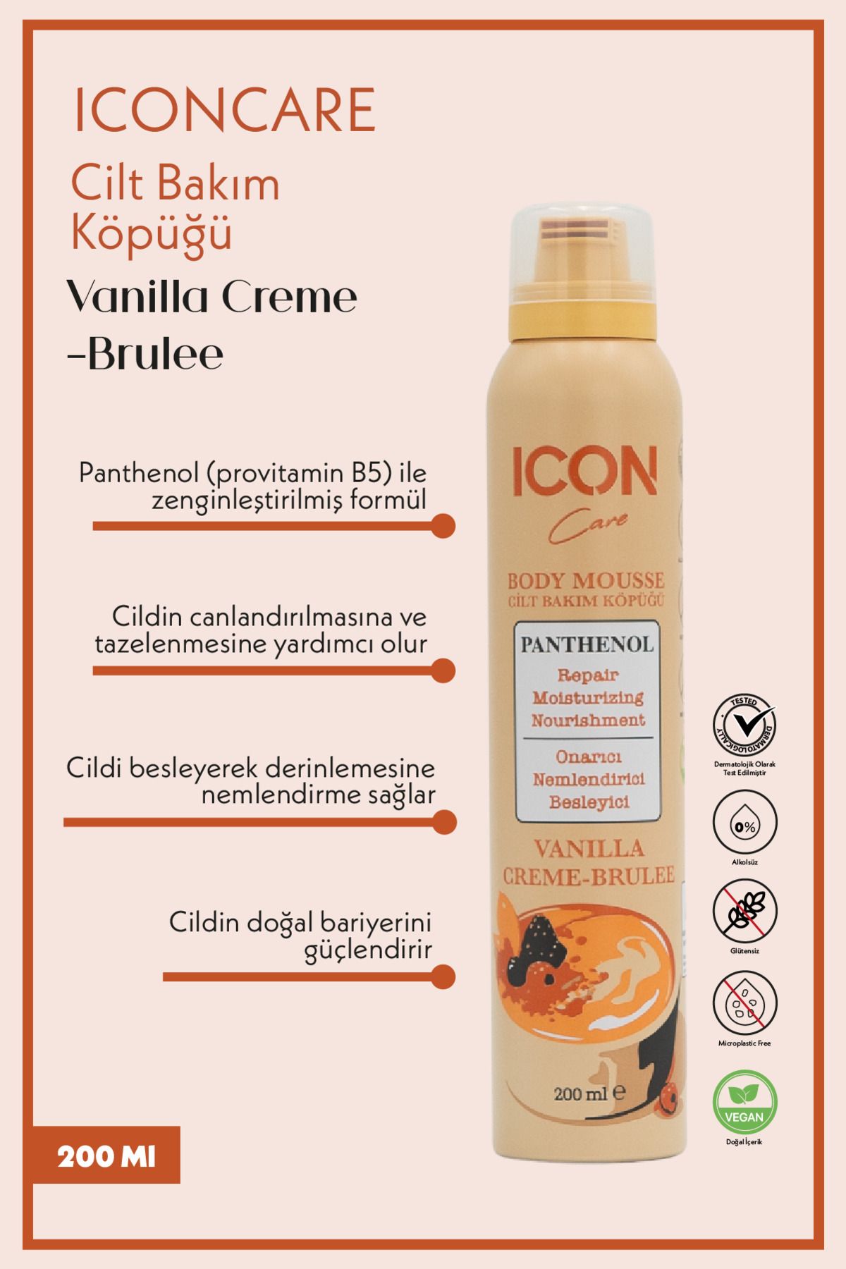 ICON CİLT BAKIM KÖPÜĞÜ VANILLA CREME-BRULEE