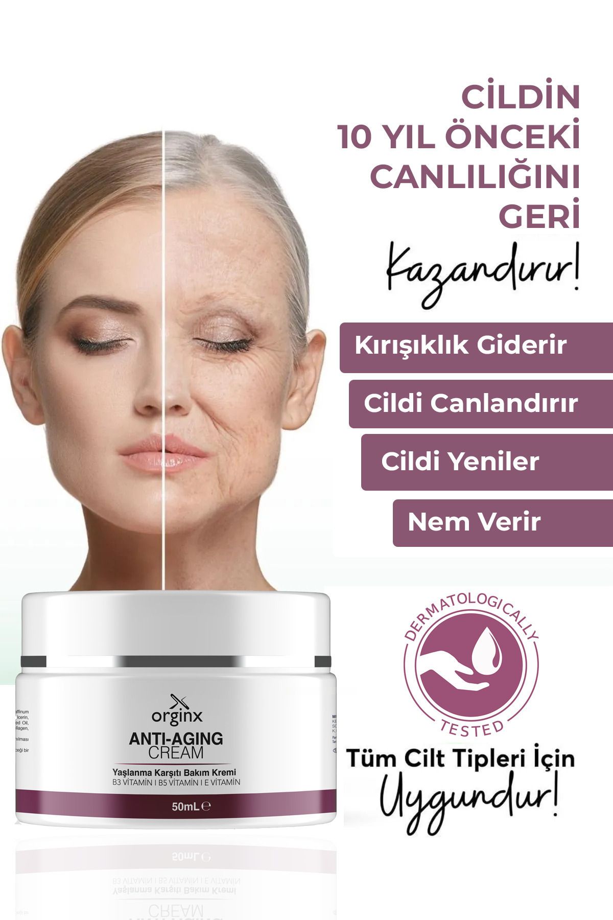 Yaşlanma Ve Kırışıklık Karşıtı Aydınlatıcı Krem 50ml