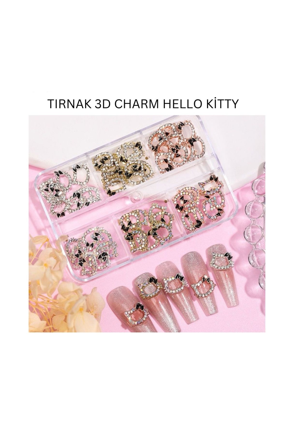 Venalisa 3D HelloKitty KediDekor Tırnak Charm...