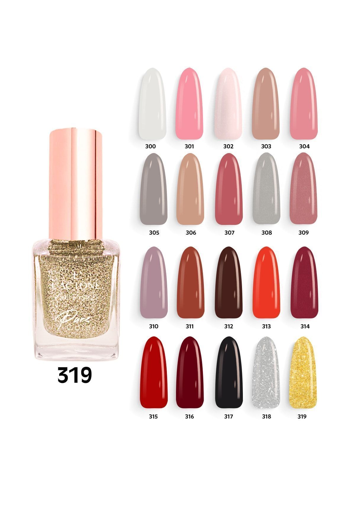 Altın Simli Oje Nail Polish 319