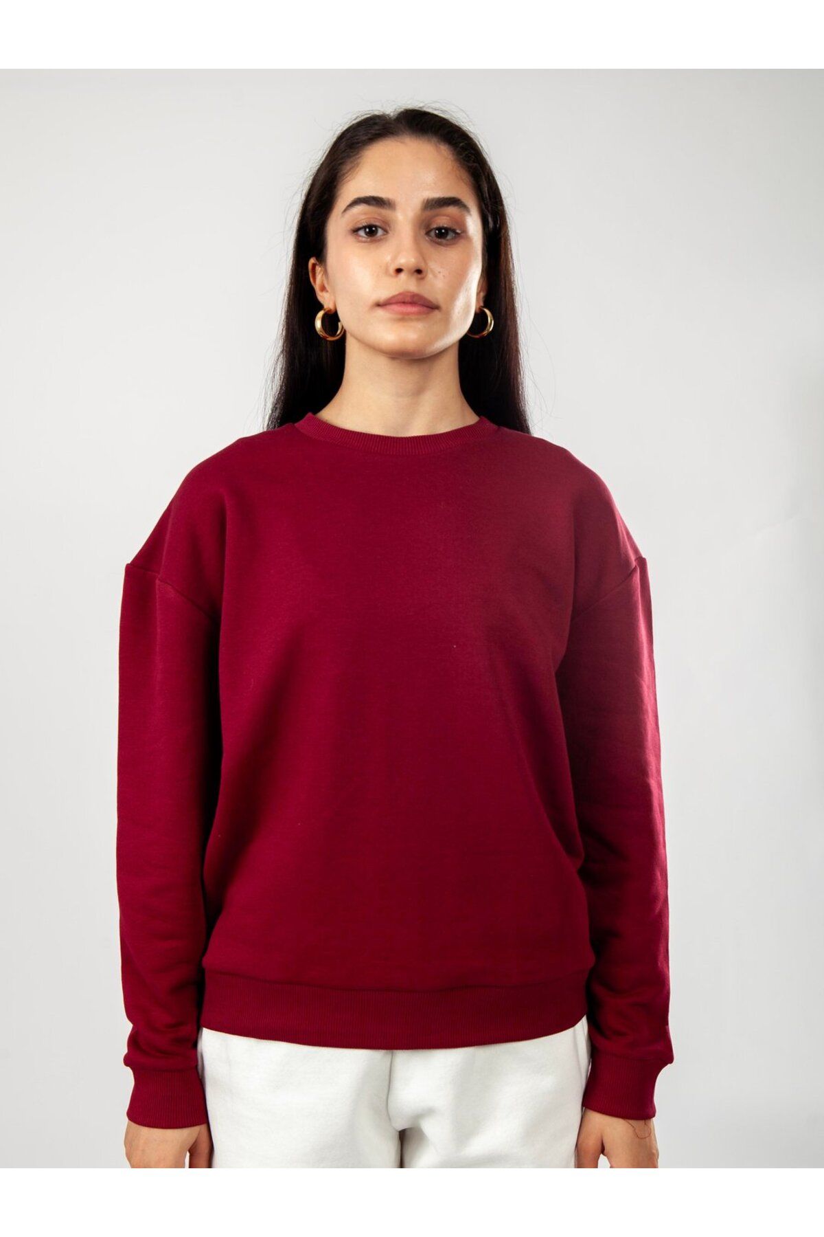 Coredra Basic Kadın RelaxedFit Sweatshirt