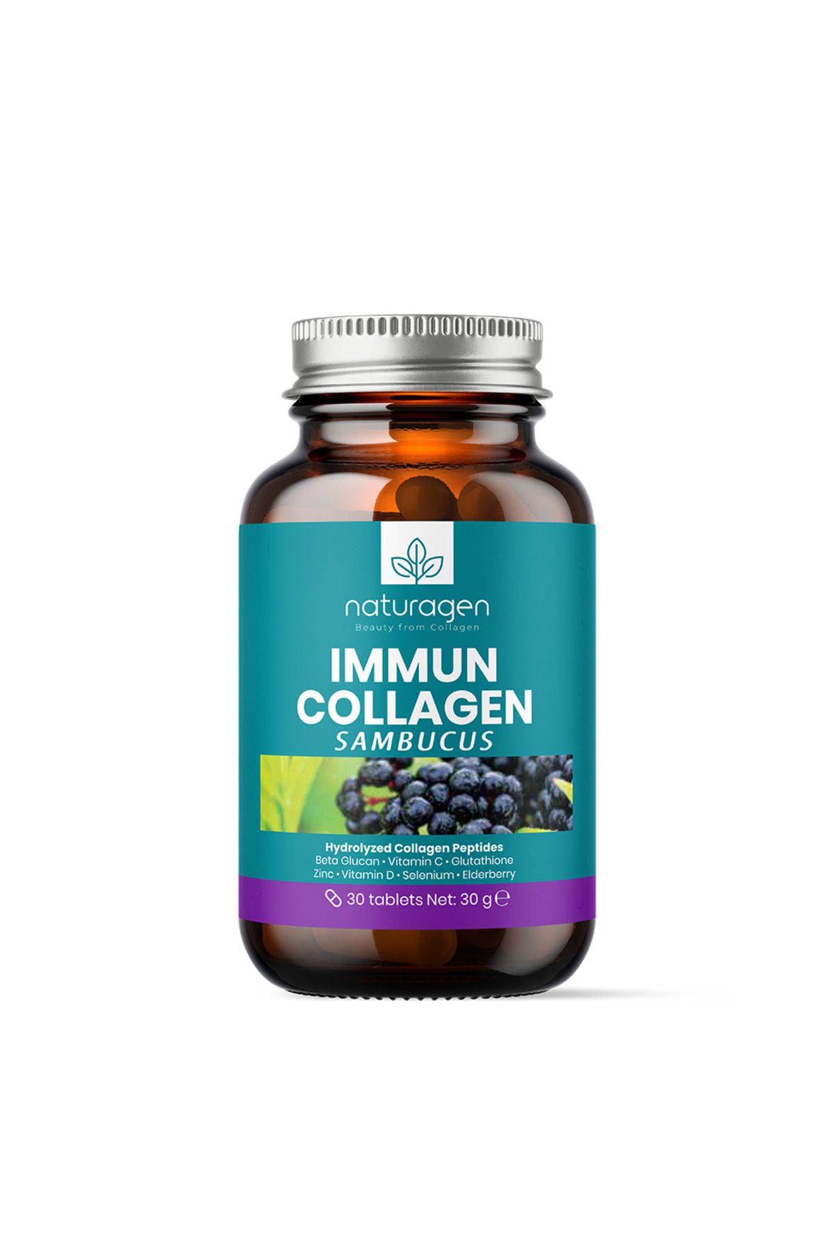 Immun Collagen Sambucus (KARAMÜRVER) Yeni Cam Şişe 30'lu Tablet