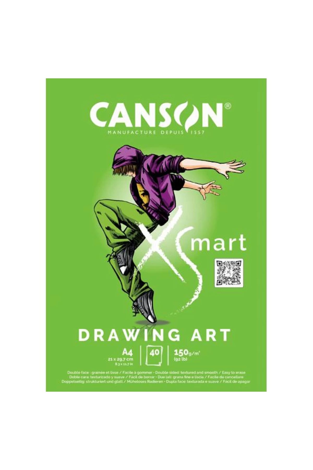 Canson XSMART DRAWING ART A4150G 40 Sayfa