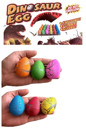 Dinazor Animal Yumurtası Renkli Çatlayan Yumurtalar Ve Büyüyen Hayvanlar Büyük Boy 6 Adet Oyuncak Image 0