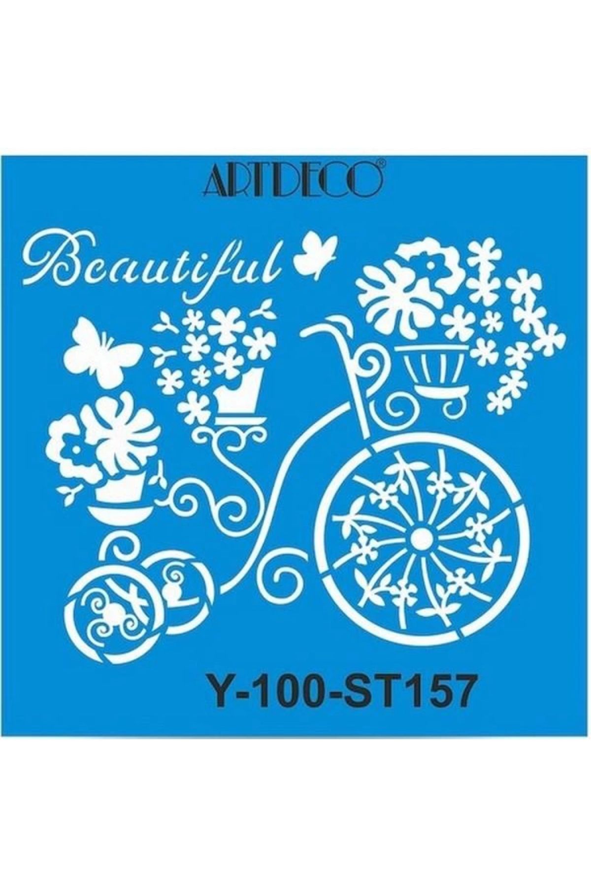 Artdeco Stencil 30x30cm RetroBisiklet 157