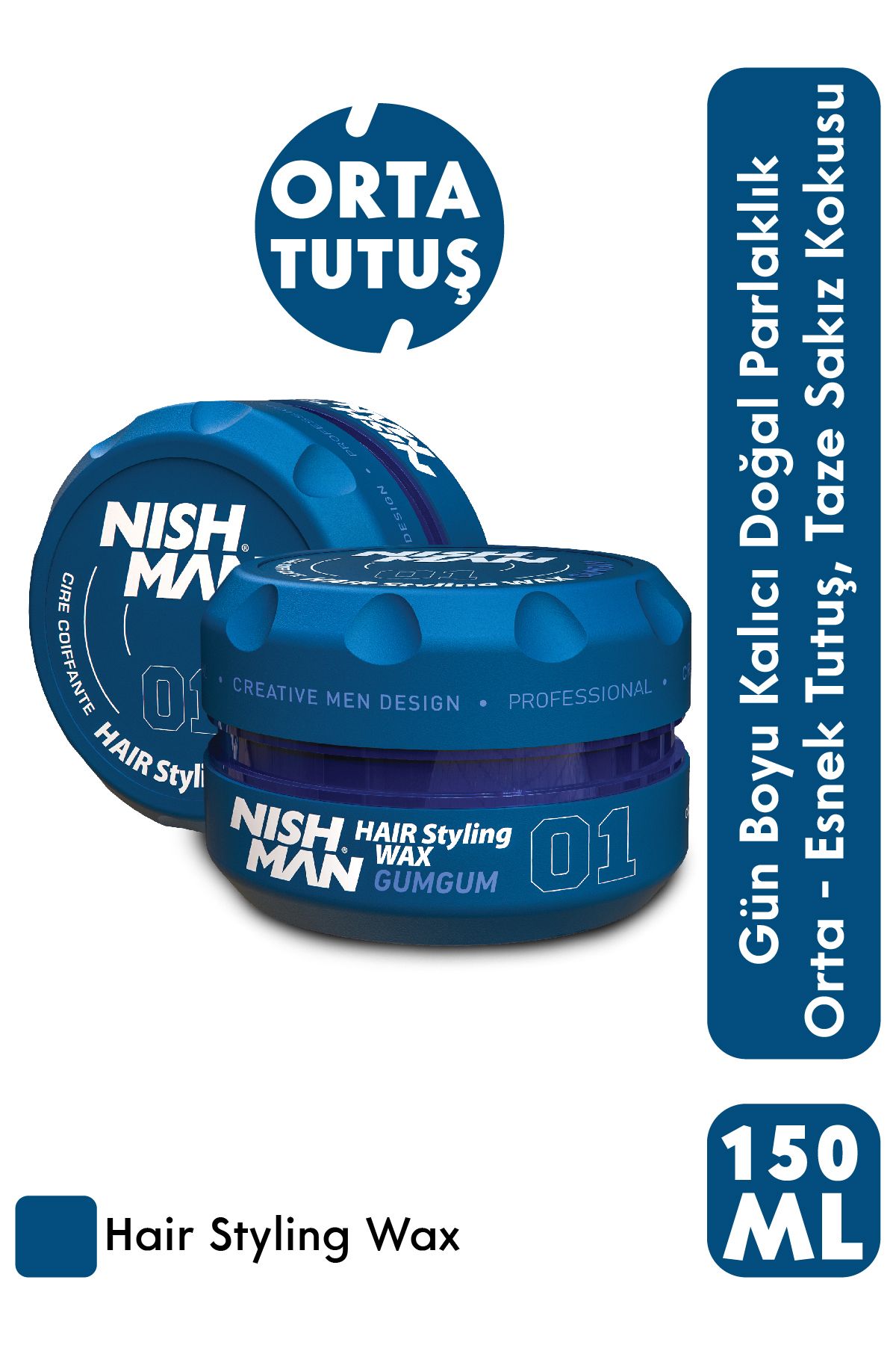 NISHMAN01 Gumgum Aqua SaçŞekillendirici Wax -...