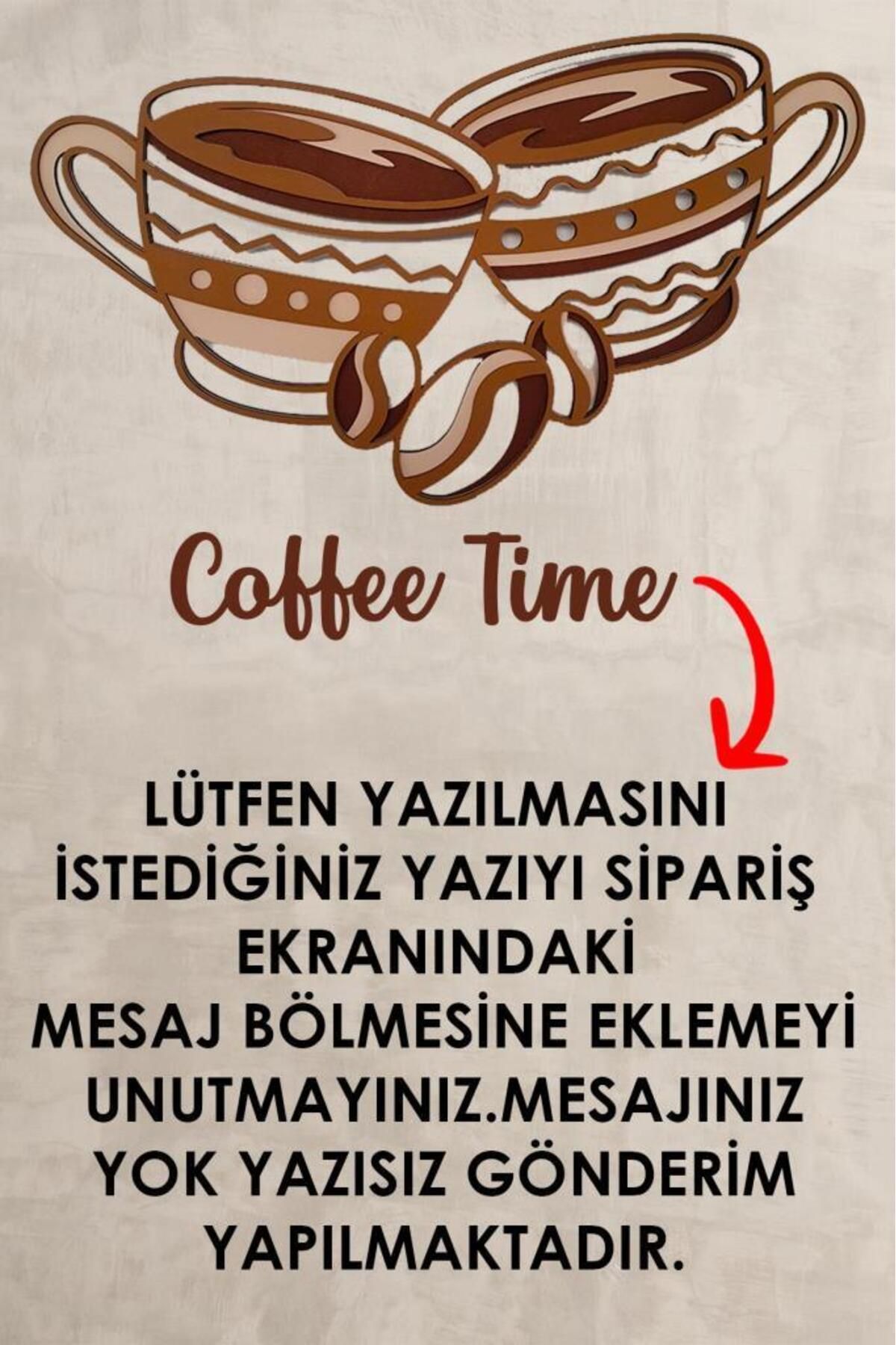 Işıklı 3 Katmanlı Kişiye Özel Kahve Fincanı Figürlü Tablo Mutfak ve Cafe Duvar Dekorasyonu