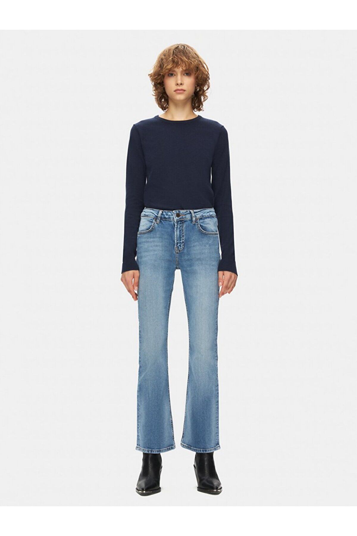 Lıssıe Cropped Flare Jean Pantolon