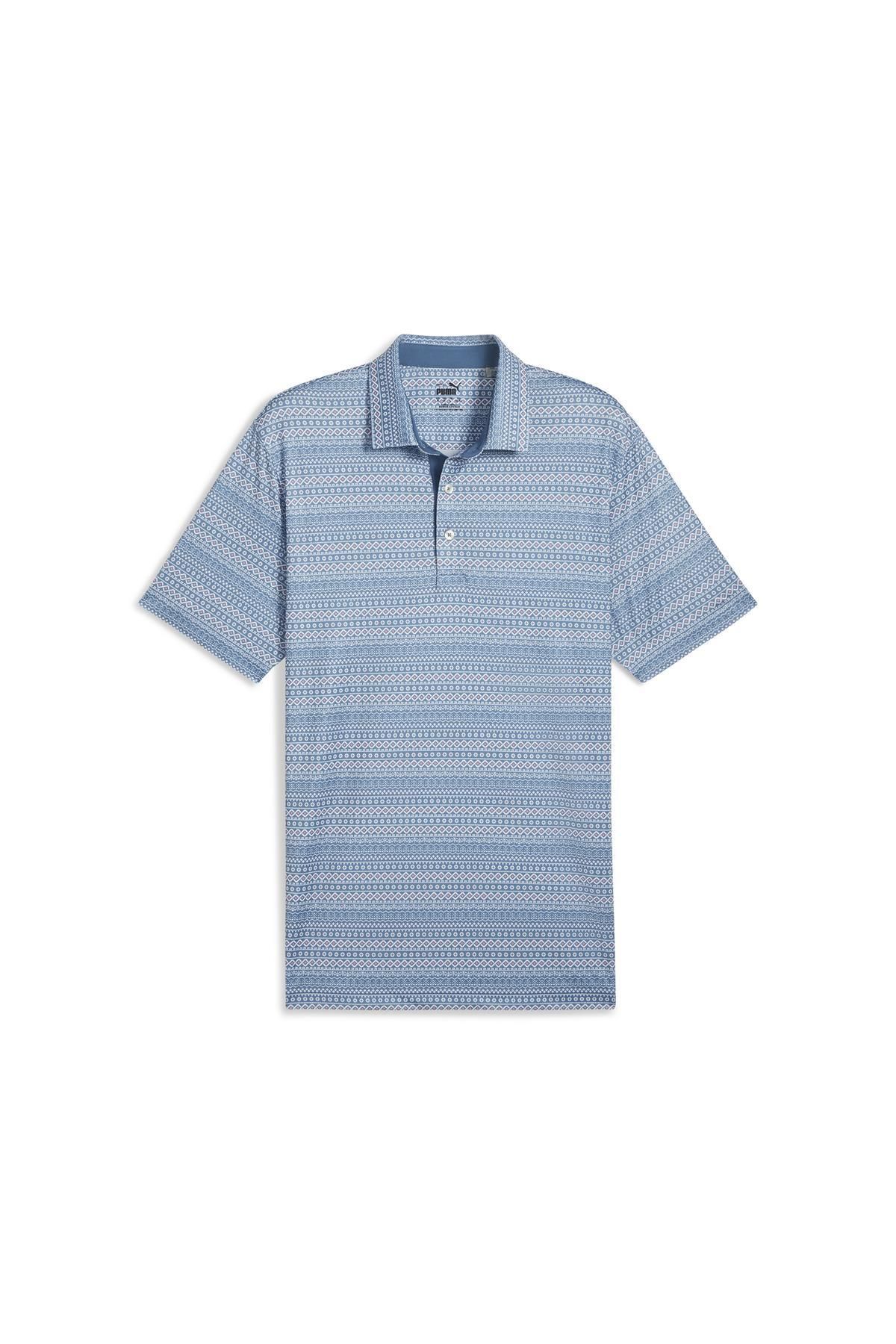 Puma Fair Isle Micro PrintGolf Polo Tshirt