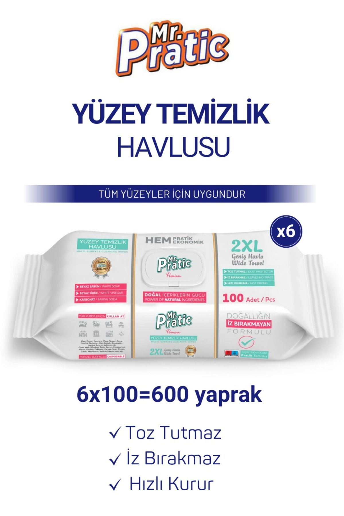 MR.PRATİCPremium YüzeyTemizlik Havlusu Beyaz...